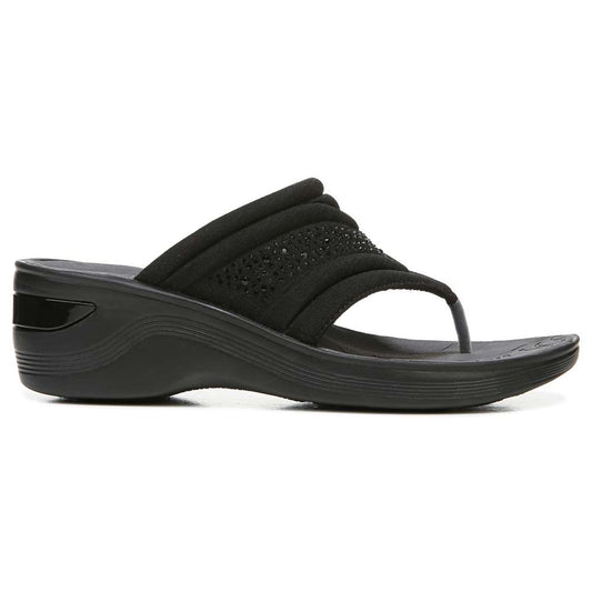 Dazzle Me Wedge Sandal - Black