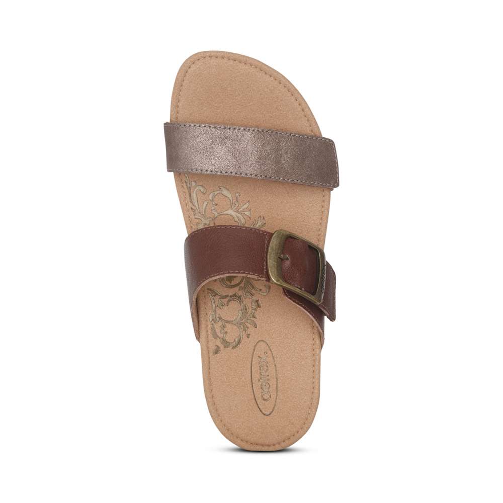 Daisy Slide - Brown