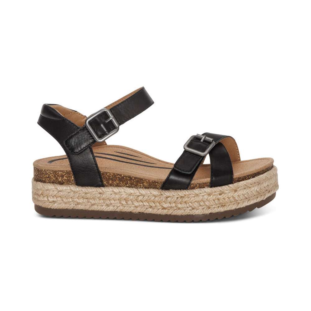 Paula Platform Sandal - Black