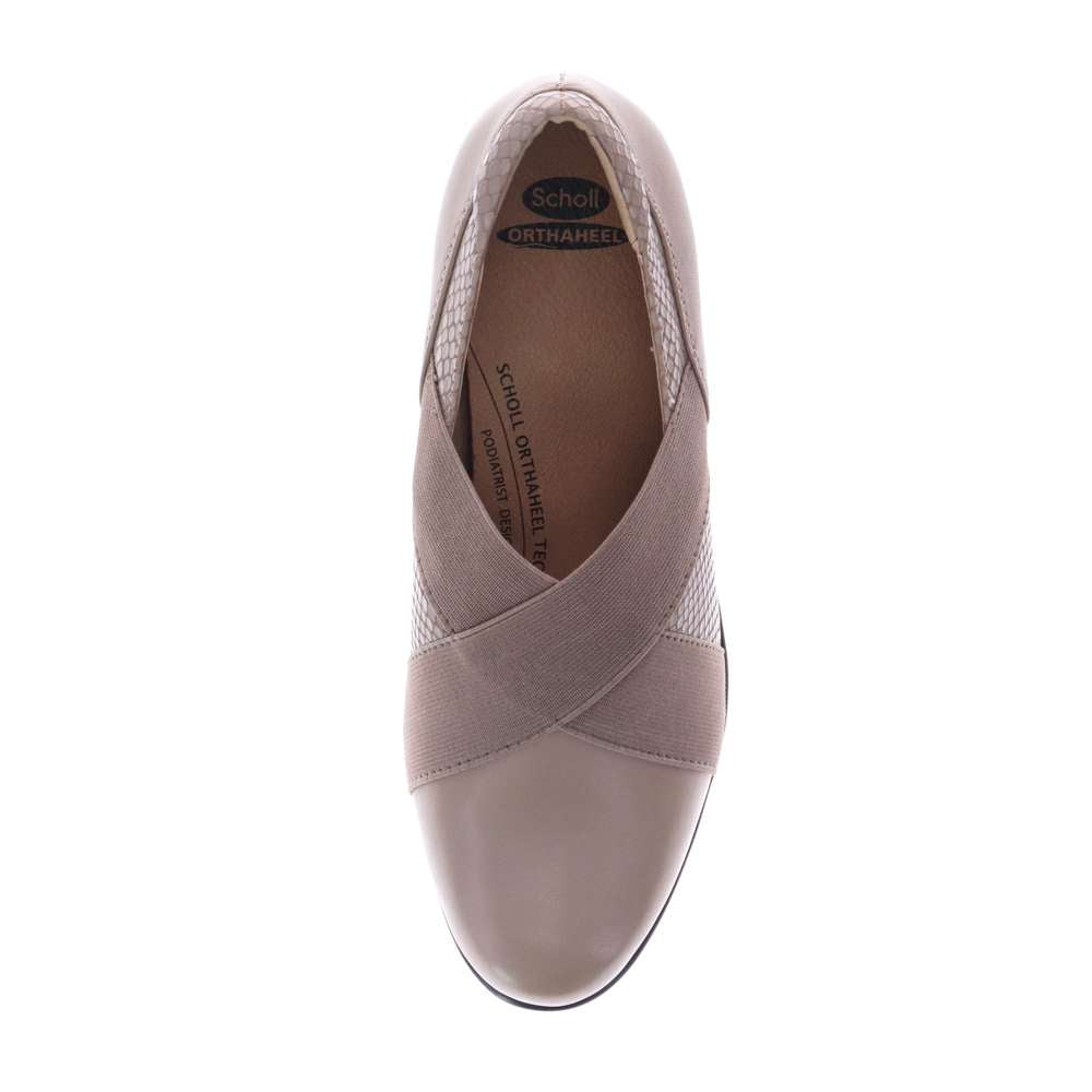 Kelly Wedge - Taupe Snake