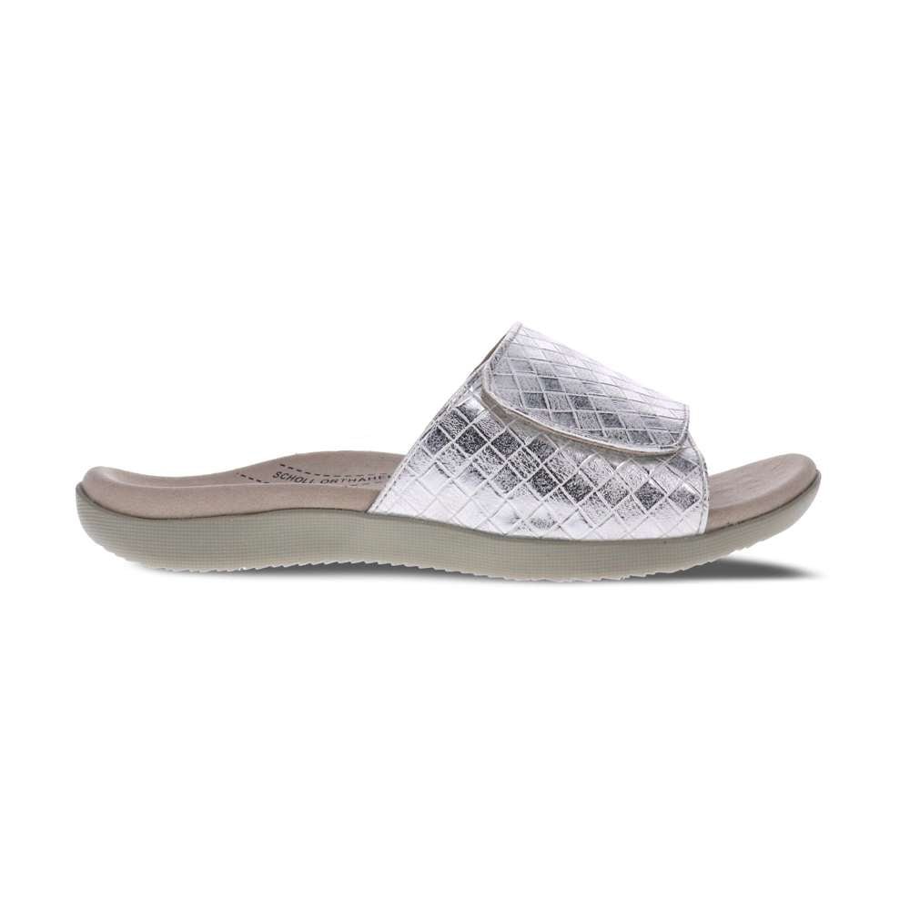 Samos Weave Slide - White/Silver