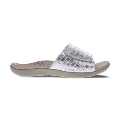 Samos Weave Slide - White/Silver