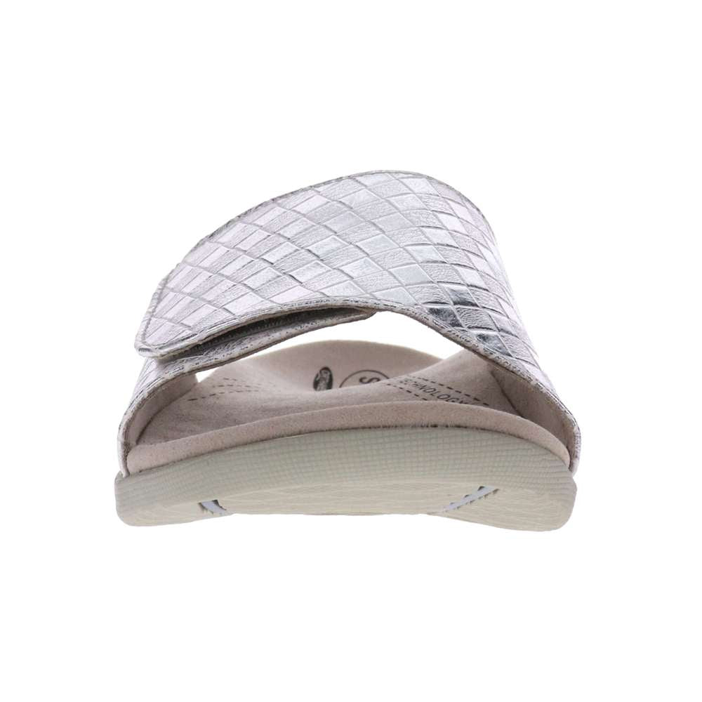 Samos Weave Slide - White/Silver