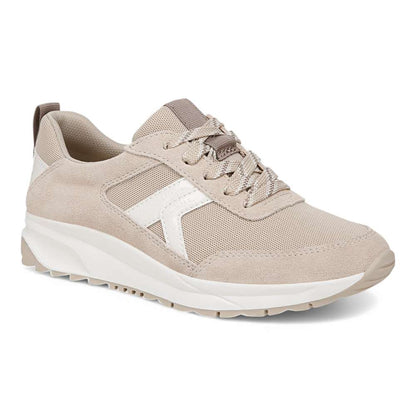 Shay Jogger Lace-Up Sneaker - White/Beige