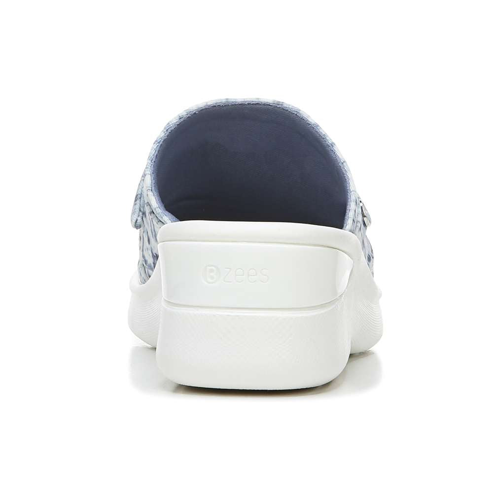 Smile Wedge - Blue Ikat