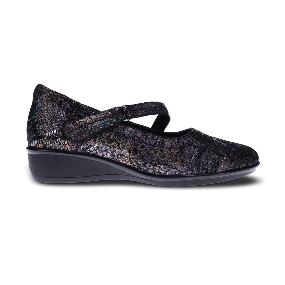 Bonn Mary-Jane - Black Metallic Python