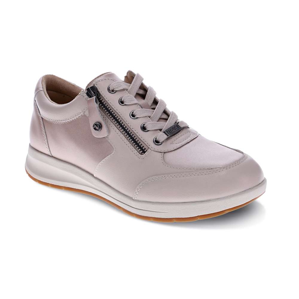 Boston Zip Casual Sneaker - Champagne/Pebble