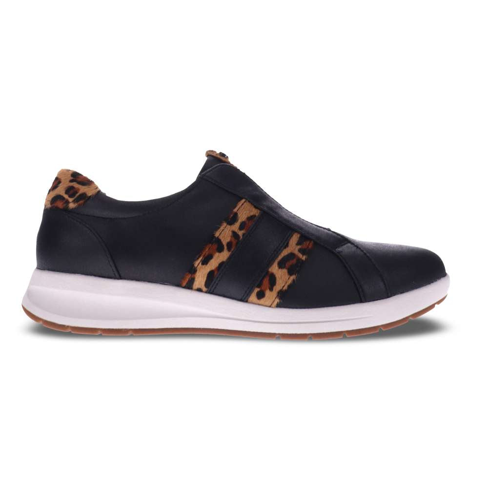 Bruges Slip-On Casual Sneaker - Onyx/Leopard
