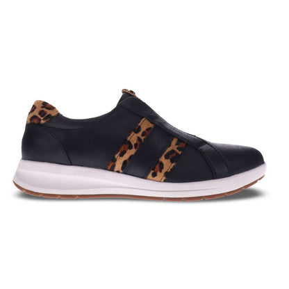 Bruges Slip-On Casual Sneaker - Onyx/Leopard