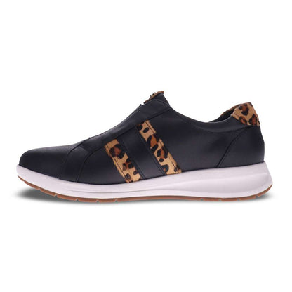 Bruges Slip-On Casual Sneaker - Onyx/Leopard