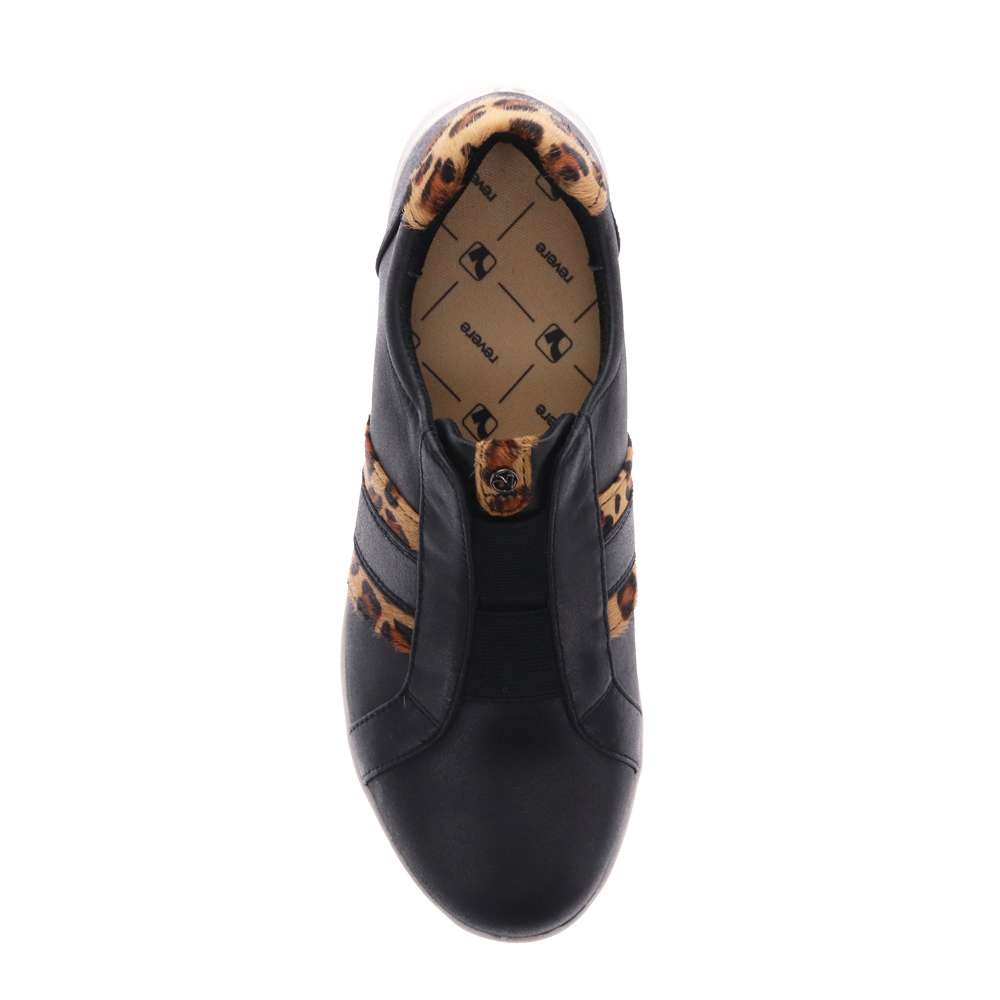 Bruges Slip-On Casual Sneaker - Onyx/Leopard
