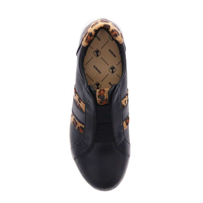 Bruges Slip-On Casual Sneaker - Onyx/Leopard