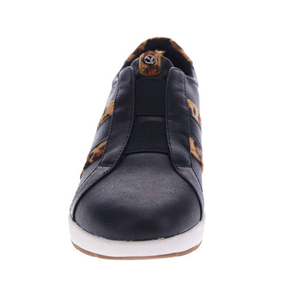 Bruges Slip-On Casual Sneaker - Onyx/Leopard