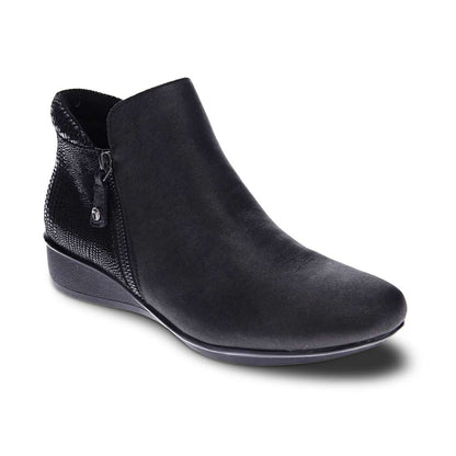 Damascus Wedged Boot - Onyx/Black Lizard