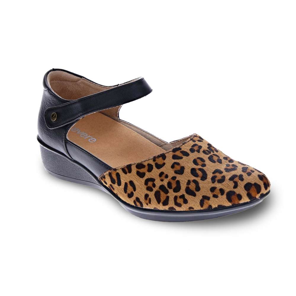 Osaka Mary-Jane - Black/Leopard