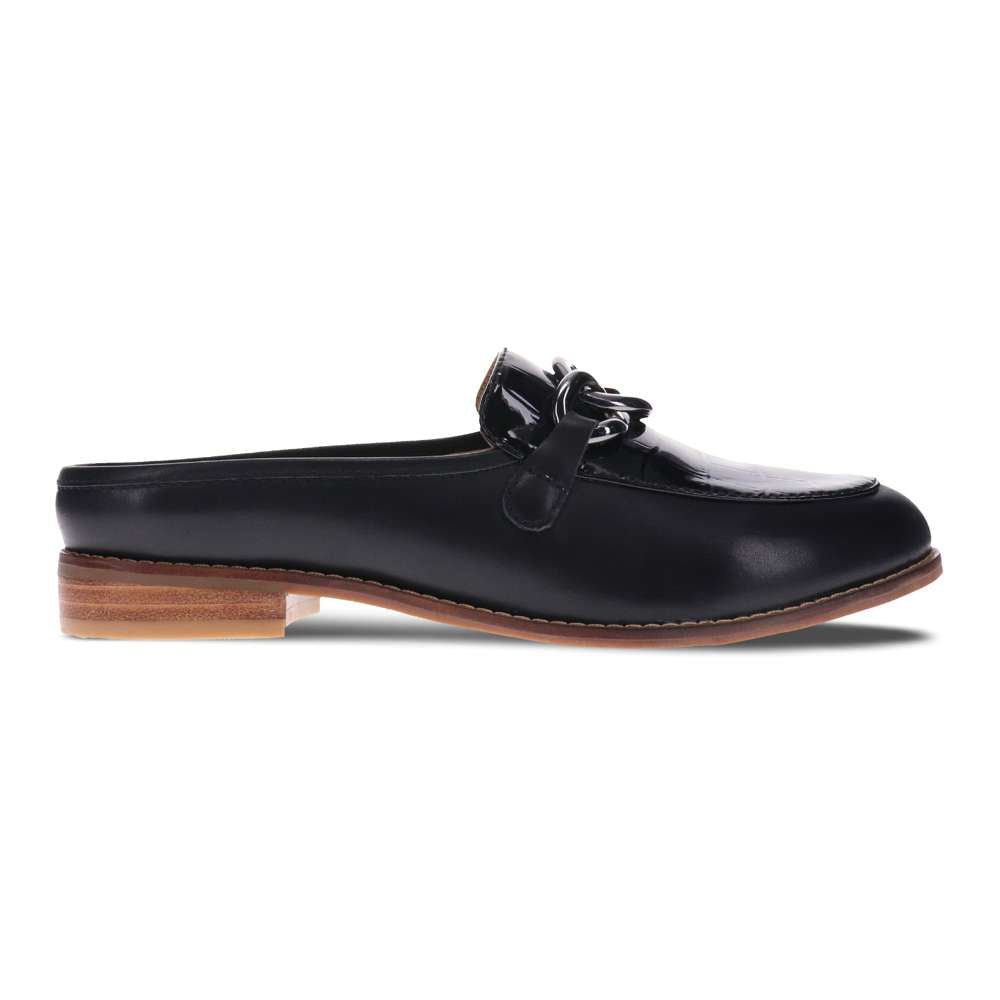 Trudy Mule - Black/Black Croc