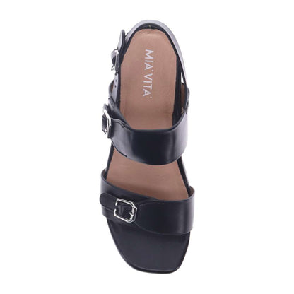 Tara Heeled Sandal - Black