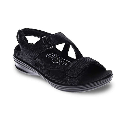 Astoria Sandal - Black Lizard