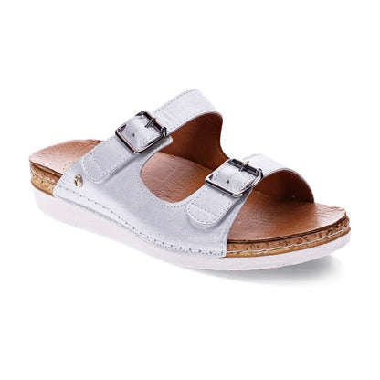 Brighton Slide - White Linen