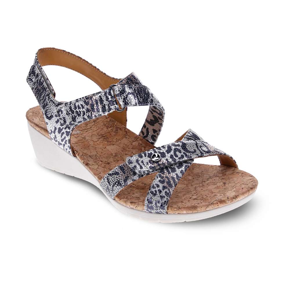 Casablanca Wedge - Silver Safari