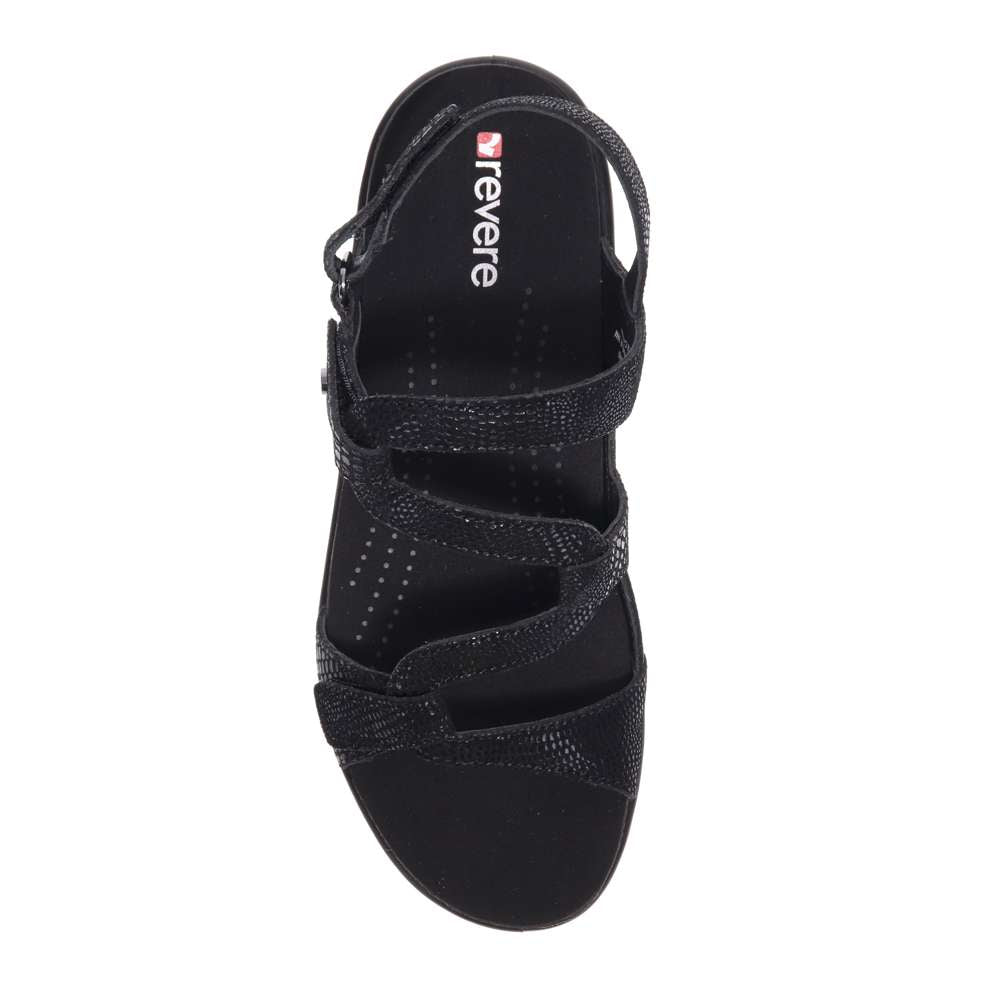 Miami Adjustable Sandal - Black Lizard