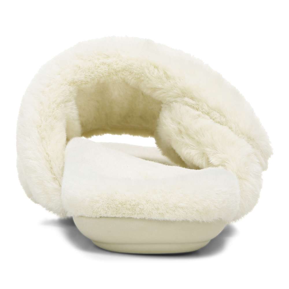 Erma Slipper - Cream Botanical