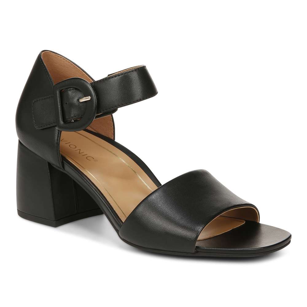 Chardonnay Heeled Sandal - Black