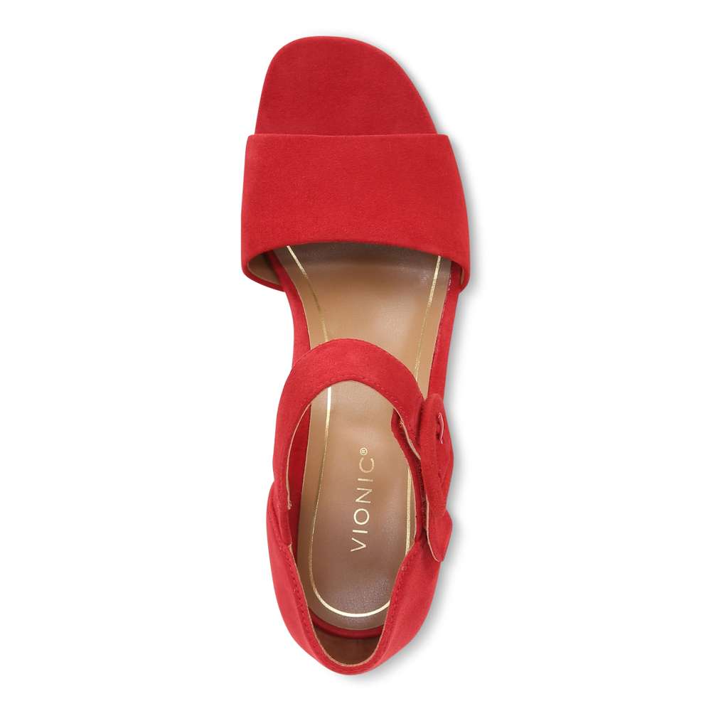Chardonnay Heeled Sandal - Red
