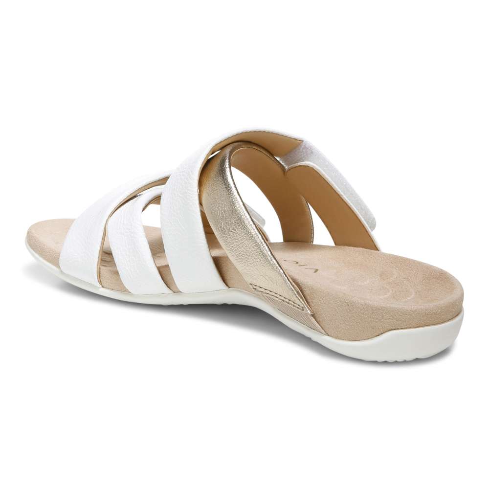 Hadlie Slide - White Patent