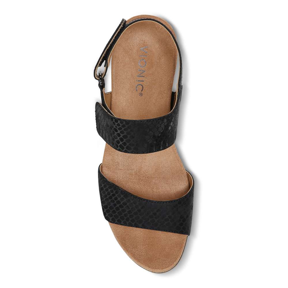 Kanya Wedge Sandal - Black