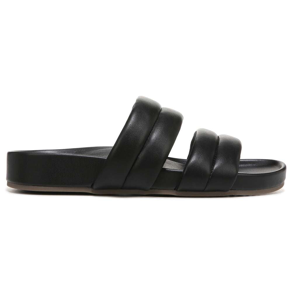 Mayla Slide - Black Nappa