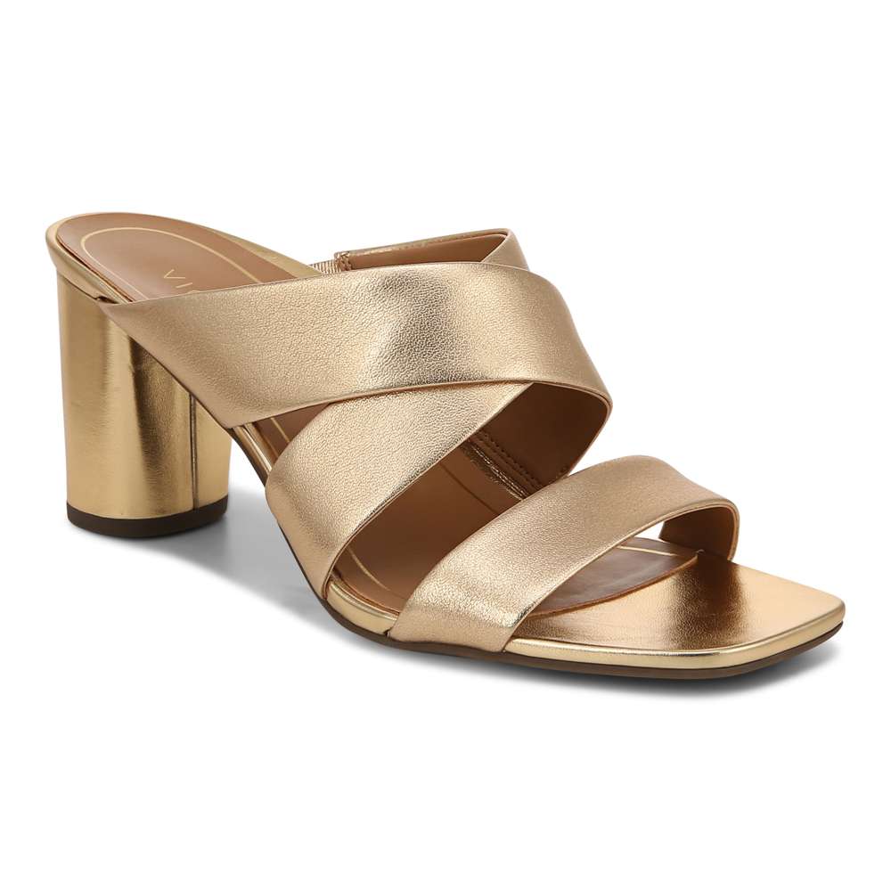 Merlot Heeled Sandal - Gold