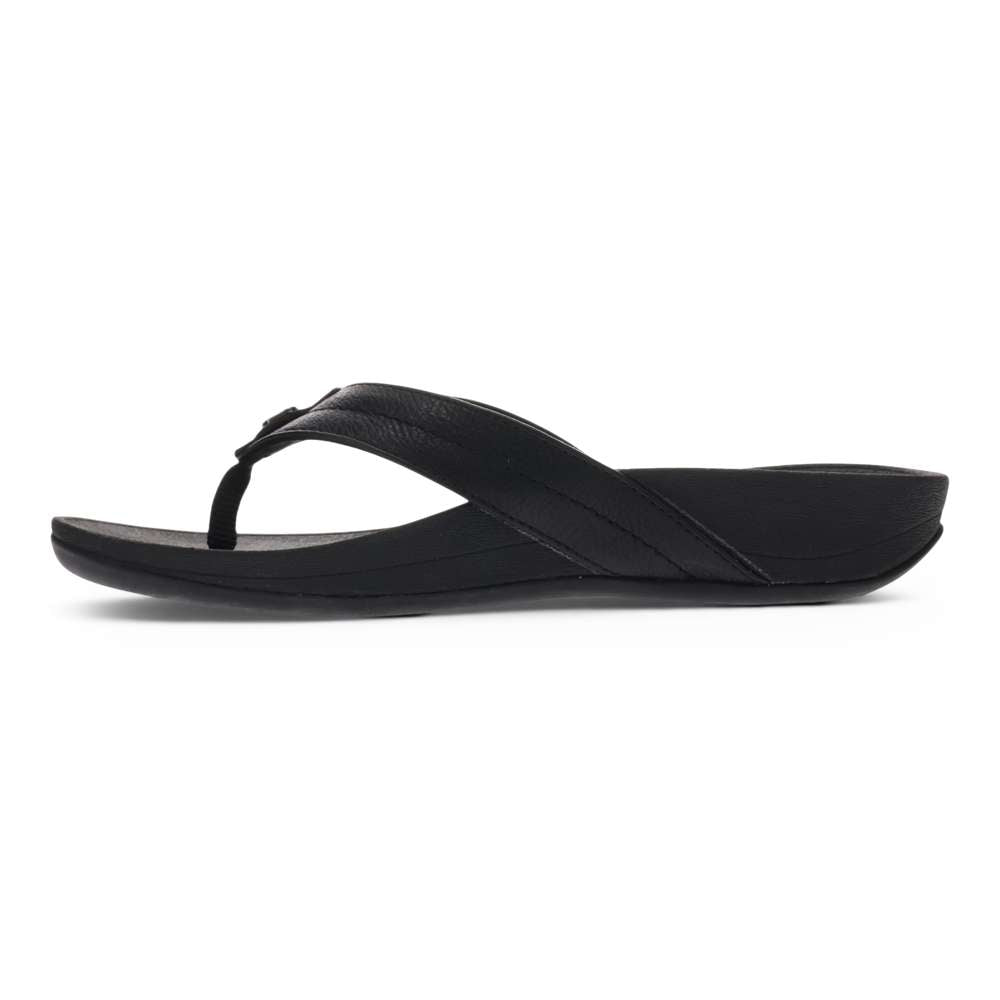 Allora Smooth Toe Post Sandal - Black