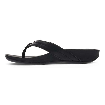 Allora Smooth Toe Post Sandal - Black